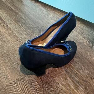 SUPER CUTE Dorothy Perkins Blue Suede Heels Vintage